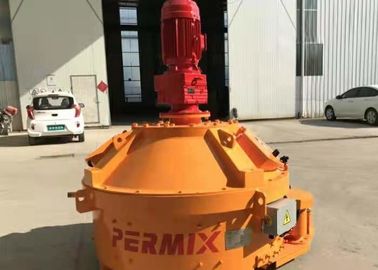 Heavy Duty Concrete Batching Mixer Electric Control System Steel Material Orange Color